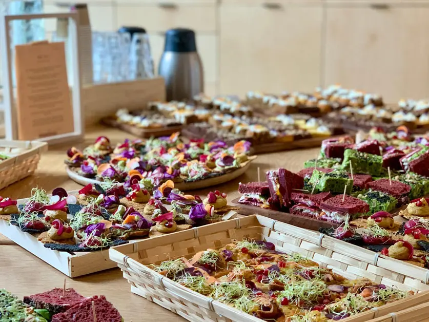 Un buffet traiteur végétarien à Bayonne