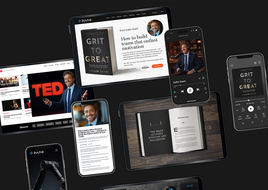 Published book launch and leverage visual