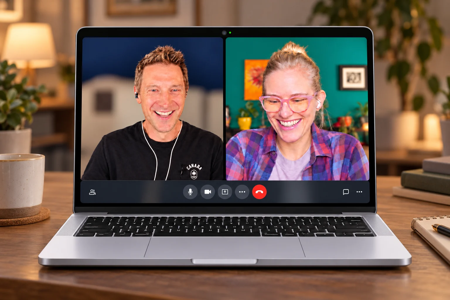 An author and an Author.Inc team member on a video call