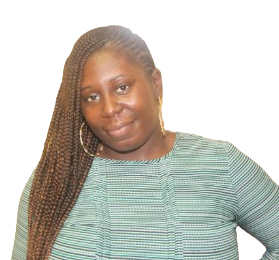 Ms. Wheeler smiling, staff member at PS 161