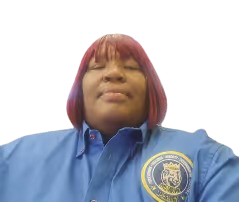 Ms. Rowe staff member at PS 161 in blue uniform