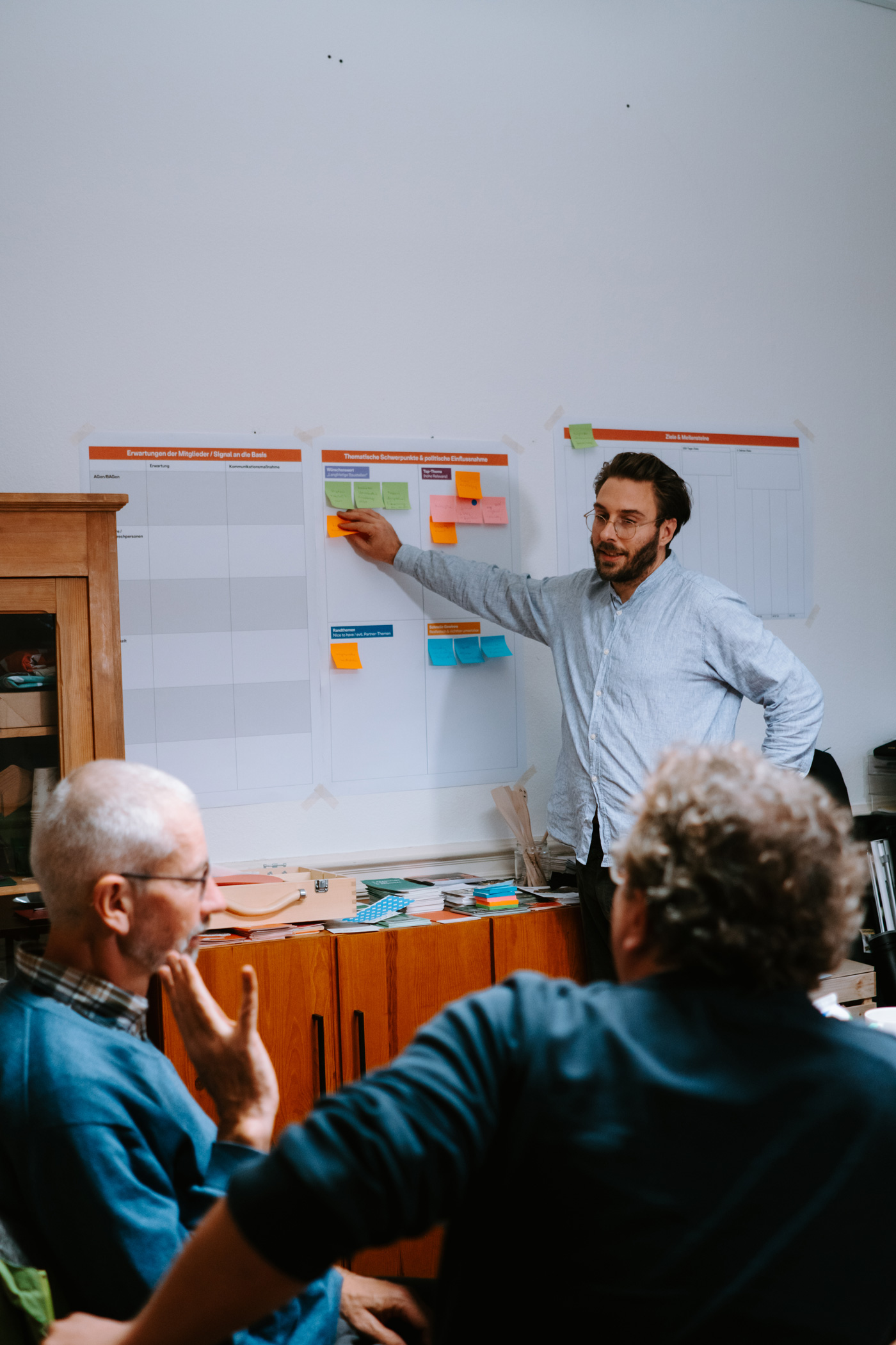 image of brainstorming session (for a productivity tools business)