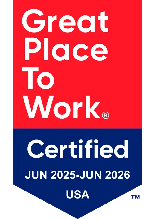 Great Place To Work certification badge for USA, valid June 2025 to June 2026.