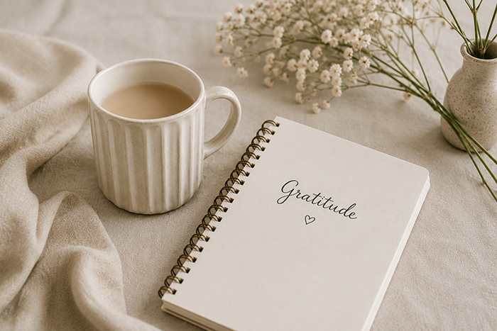 Notebook and tea