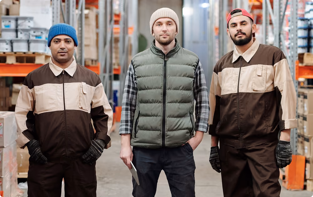 Industrial warehouse workers 