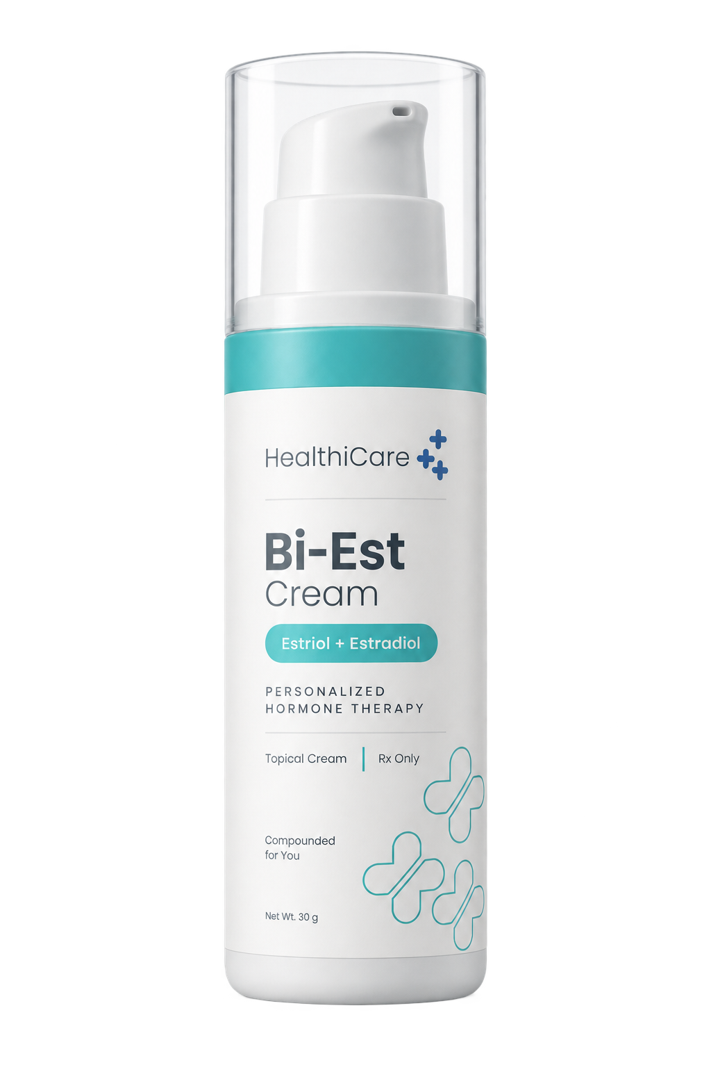 HealthiCare personalized Bi-Est cream pump bottle