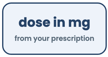 Prescribed dose divided by vial concentration, multiplied by 100, gives U-100 syringe units. Example: 0.5 mg at 2.5 mg/mL equals 20 units. Detail 1.