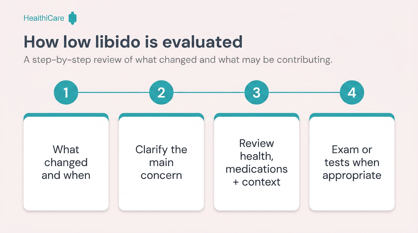 Steps involved in evaluating low libido in women