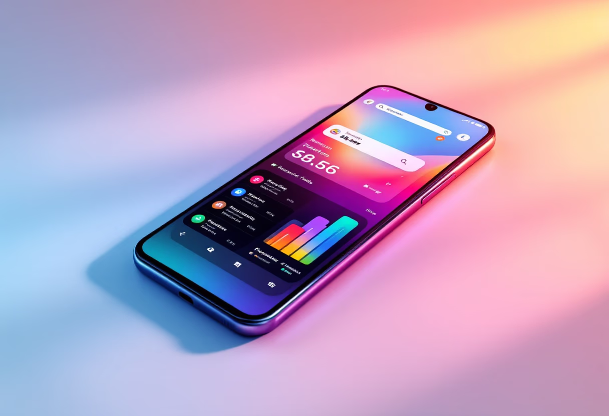 image of person demonstrating app usage for a tech startup