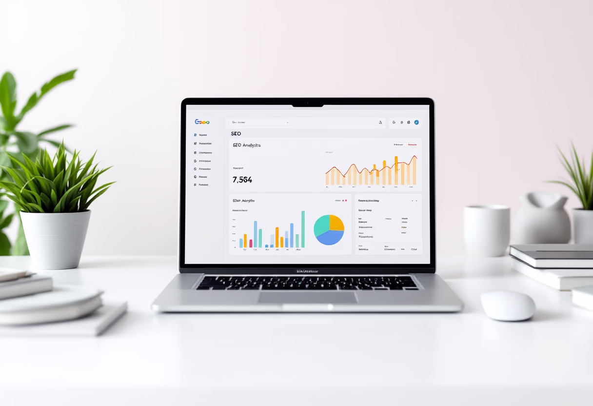 image of seo analytics on a laptop