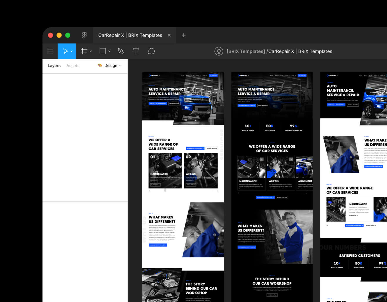 CarRepair X - Figma File Included - Automotive Webflow Template