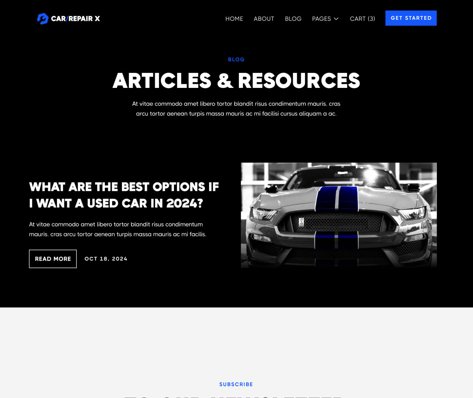 CarRepair X - Blog V3 Page - Automotive Webflow Template