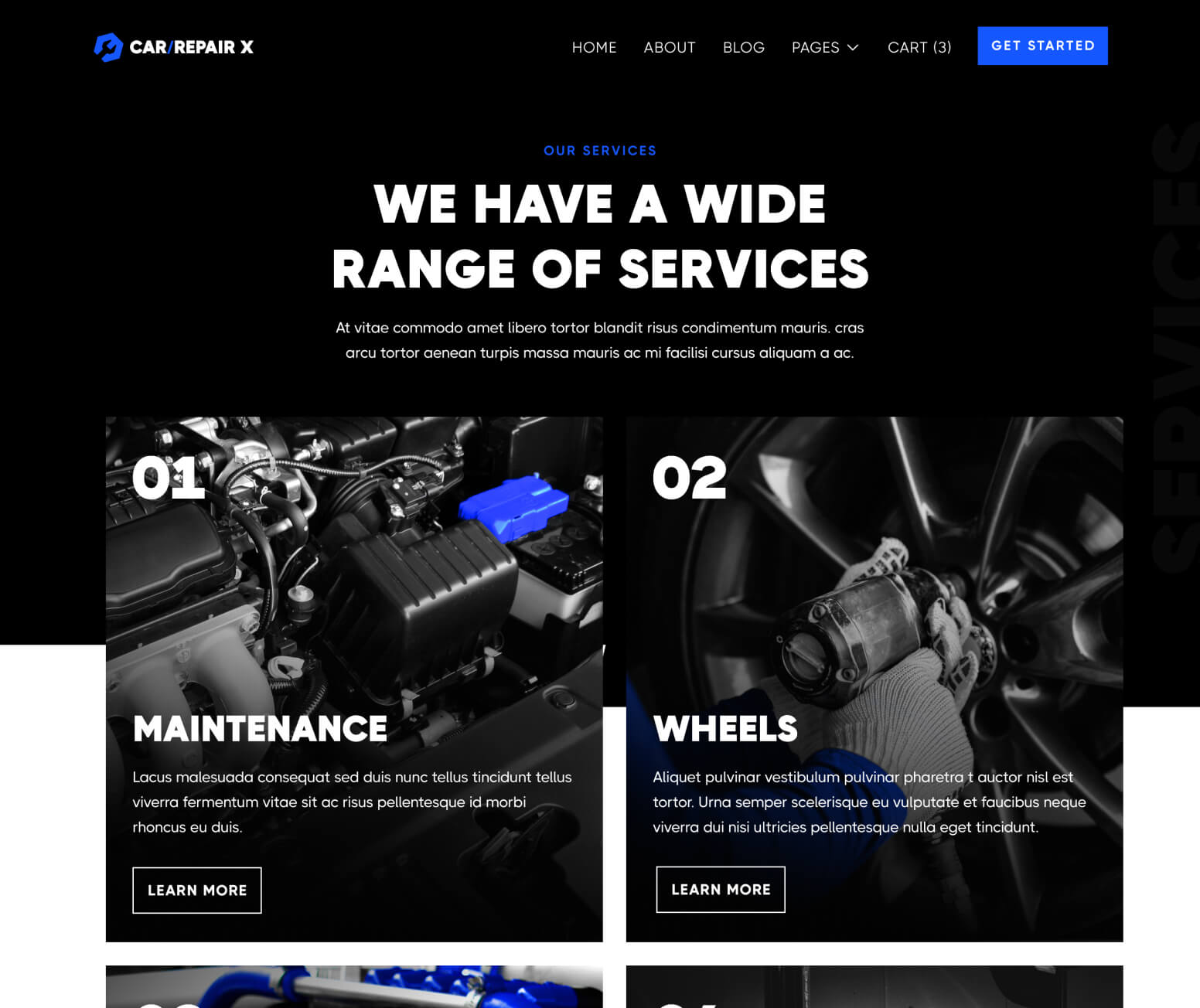 CarRepair X - Services Page - Automotive Webflow Template