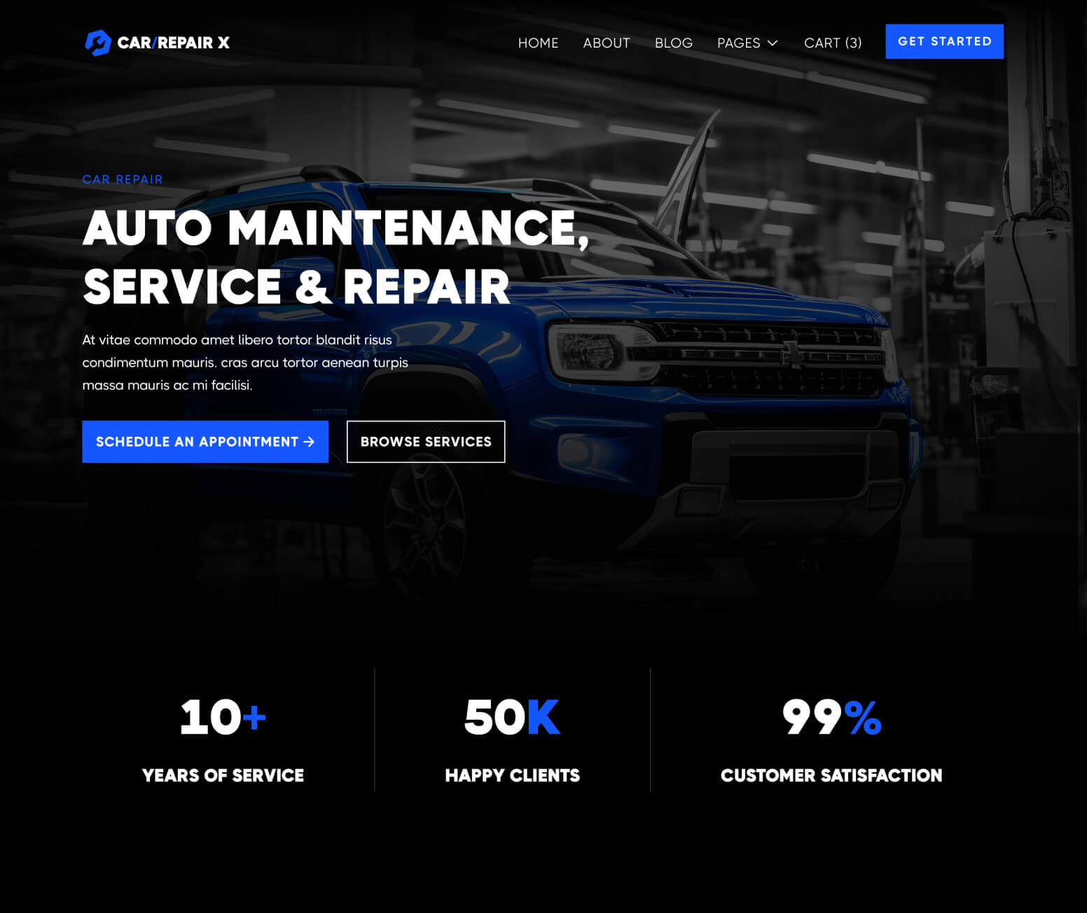 CarRepair X - Home V2 Page - Automotive Webflow Template