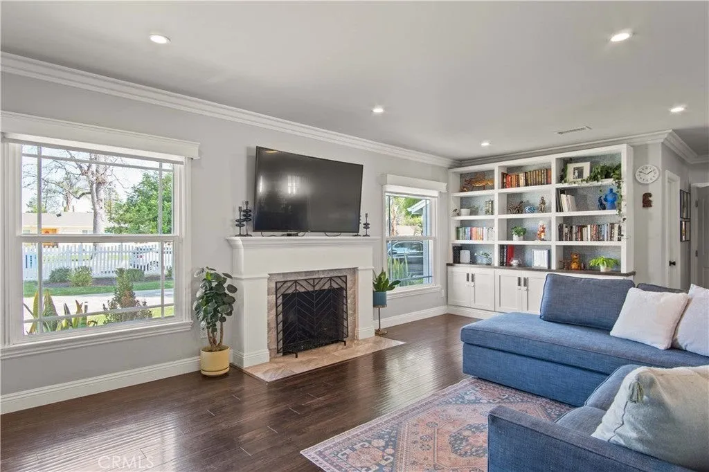Living room with television set