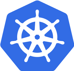 White ship wheel icon centered on a blue hexagonal background.