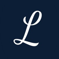 Stylized white letter L on a dark blue background.