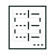 Icon of a database with three stacked layers connected