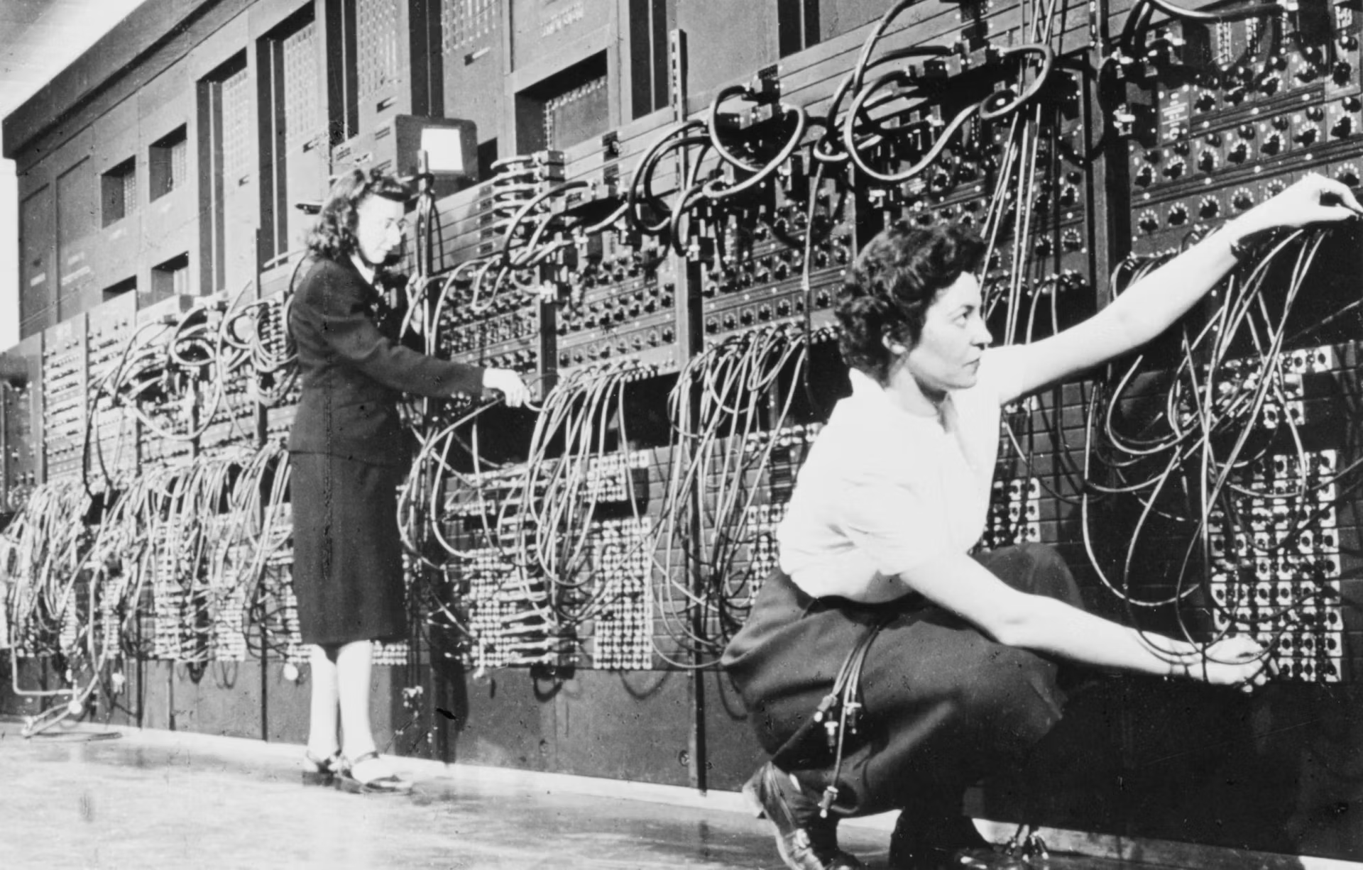 Marlyn Wescoff (left) and Ruth Lichterman were two of the ENIAC’s first programmers. Source: U.S. National Archives Education Updates