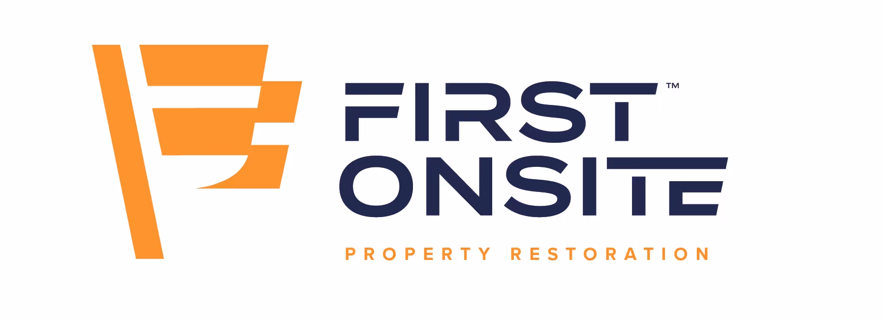 First Onsite Property Restoration logo with orange and navy colors