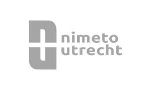 Logo van Nimeto Utrecht met gestileerde N en U.