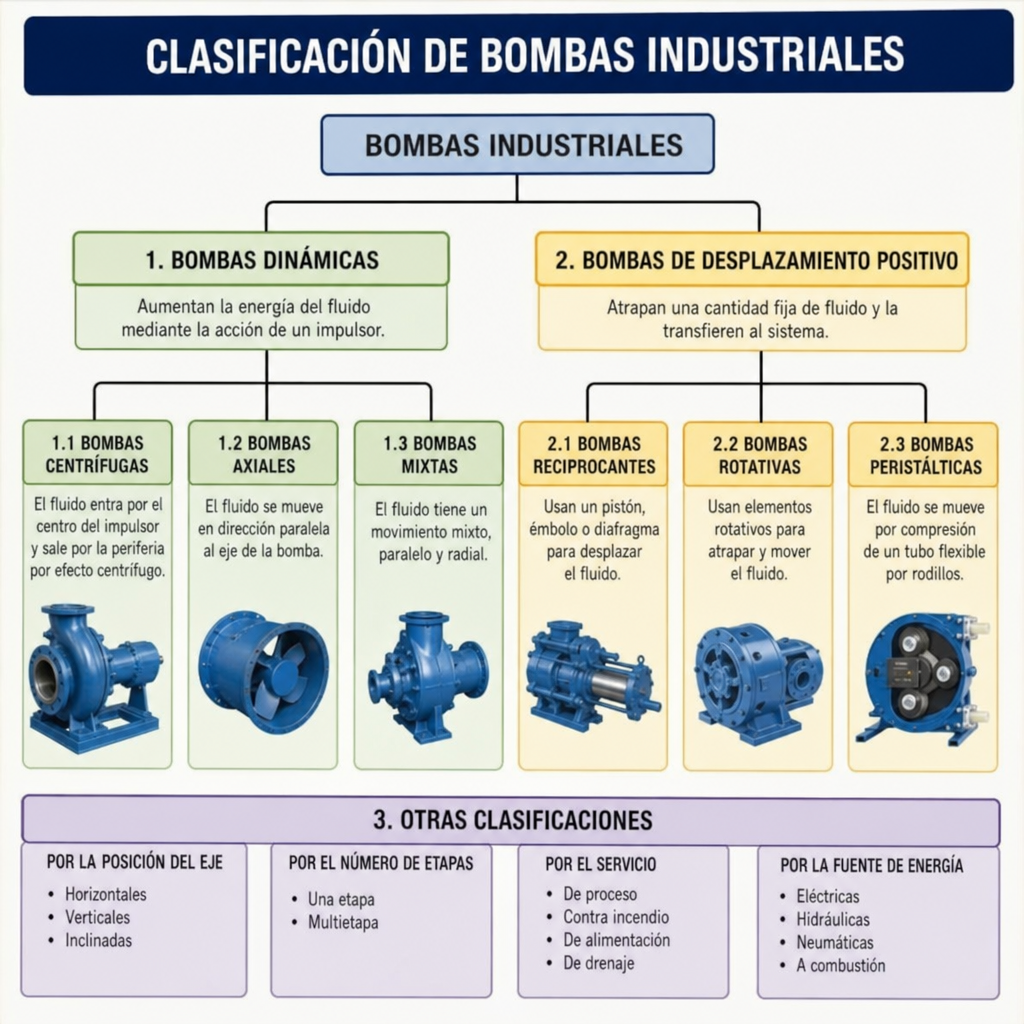 Clasificación de bombas industriales