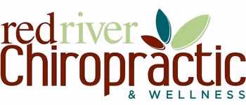 Red River Chiropractic and Wellness logo with green leaves