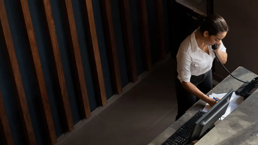 Concierge at front desk