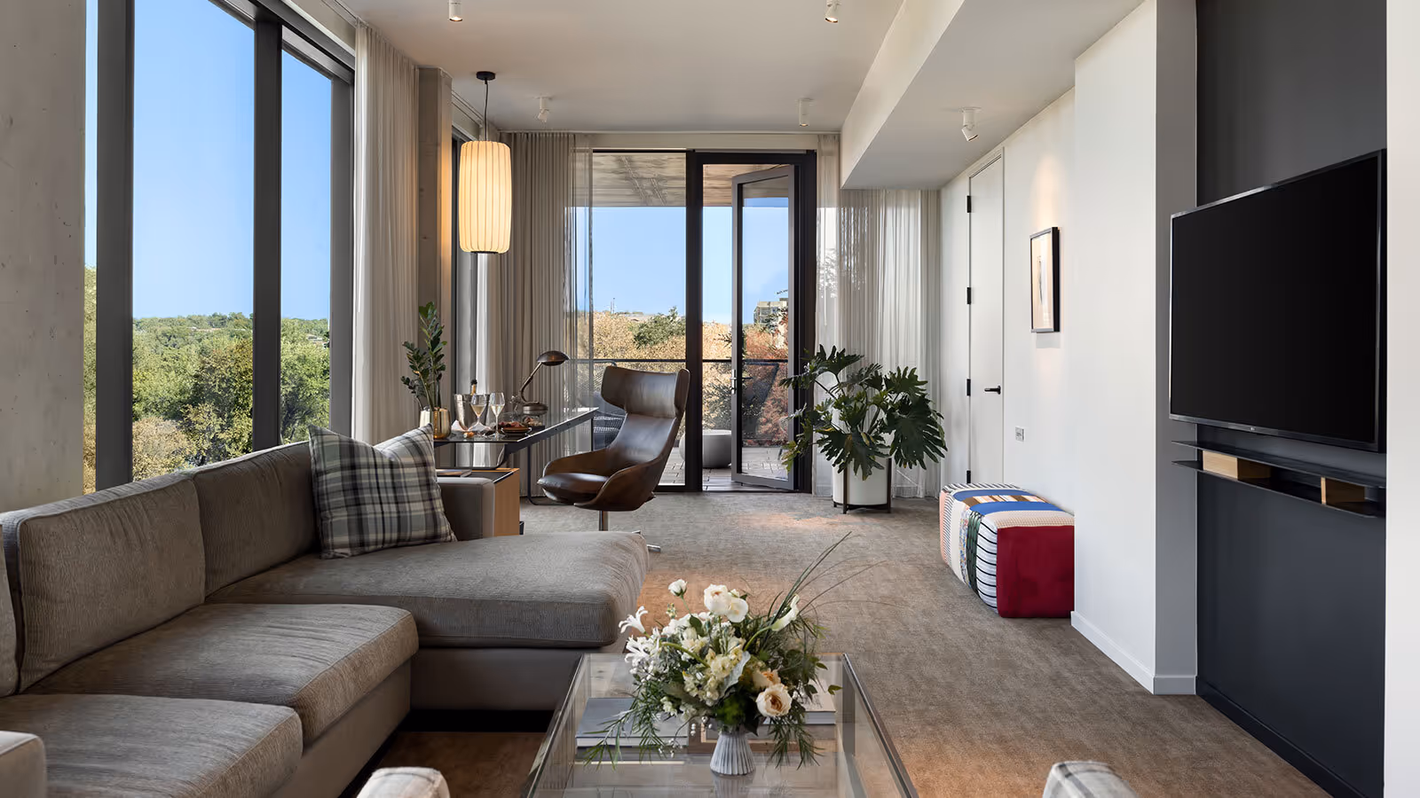 luxury hotel room with a view