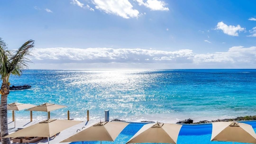 View of ocean from pool deck