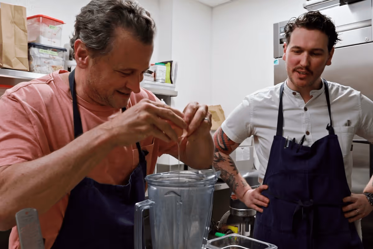 David Moscow and Chef Christian Grindrod