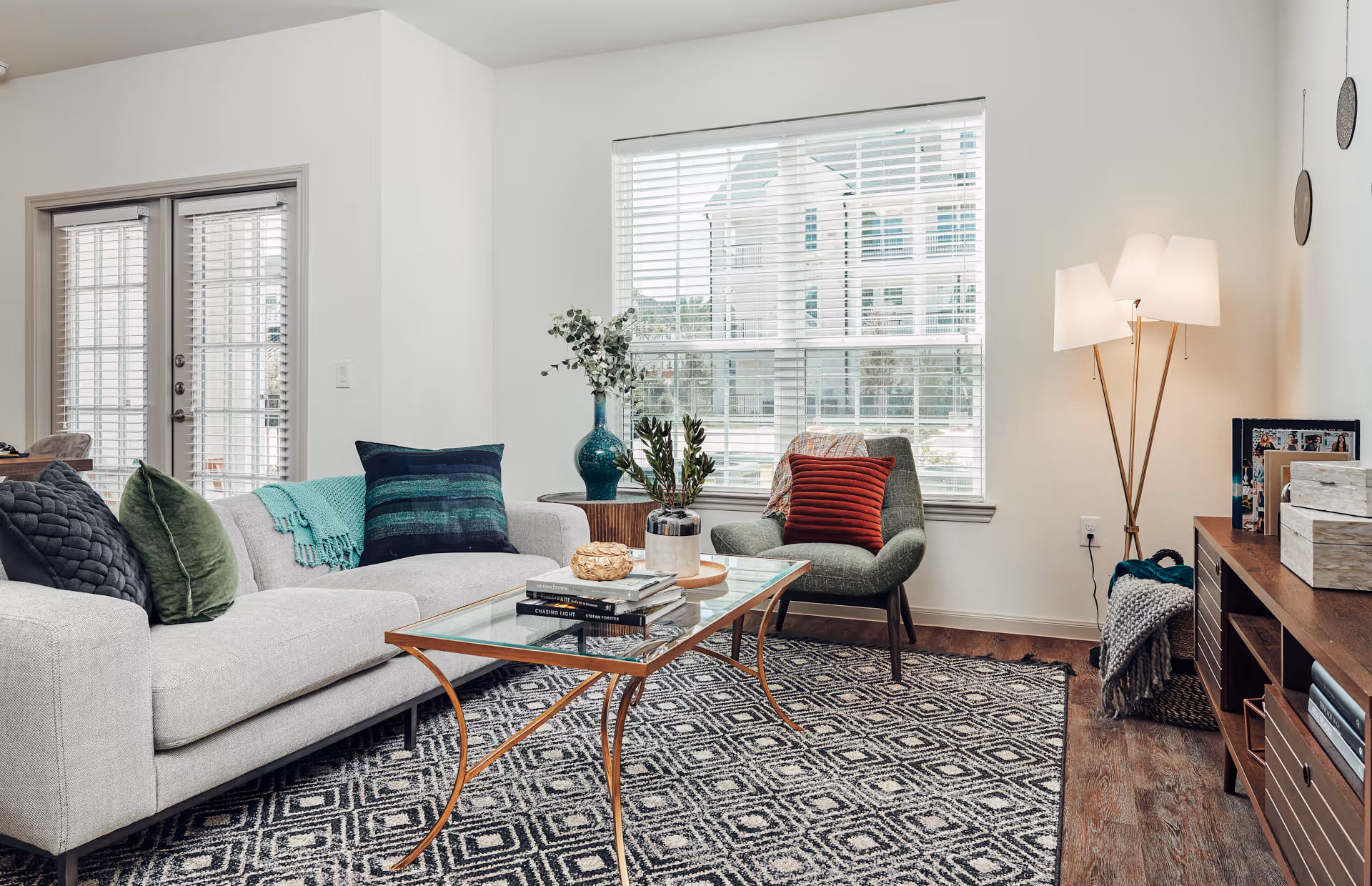 Living room with large window