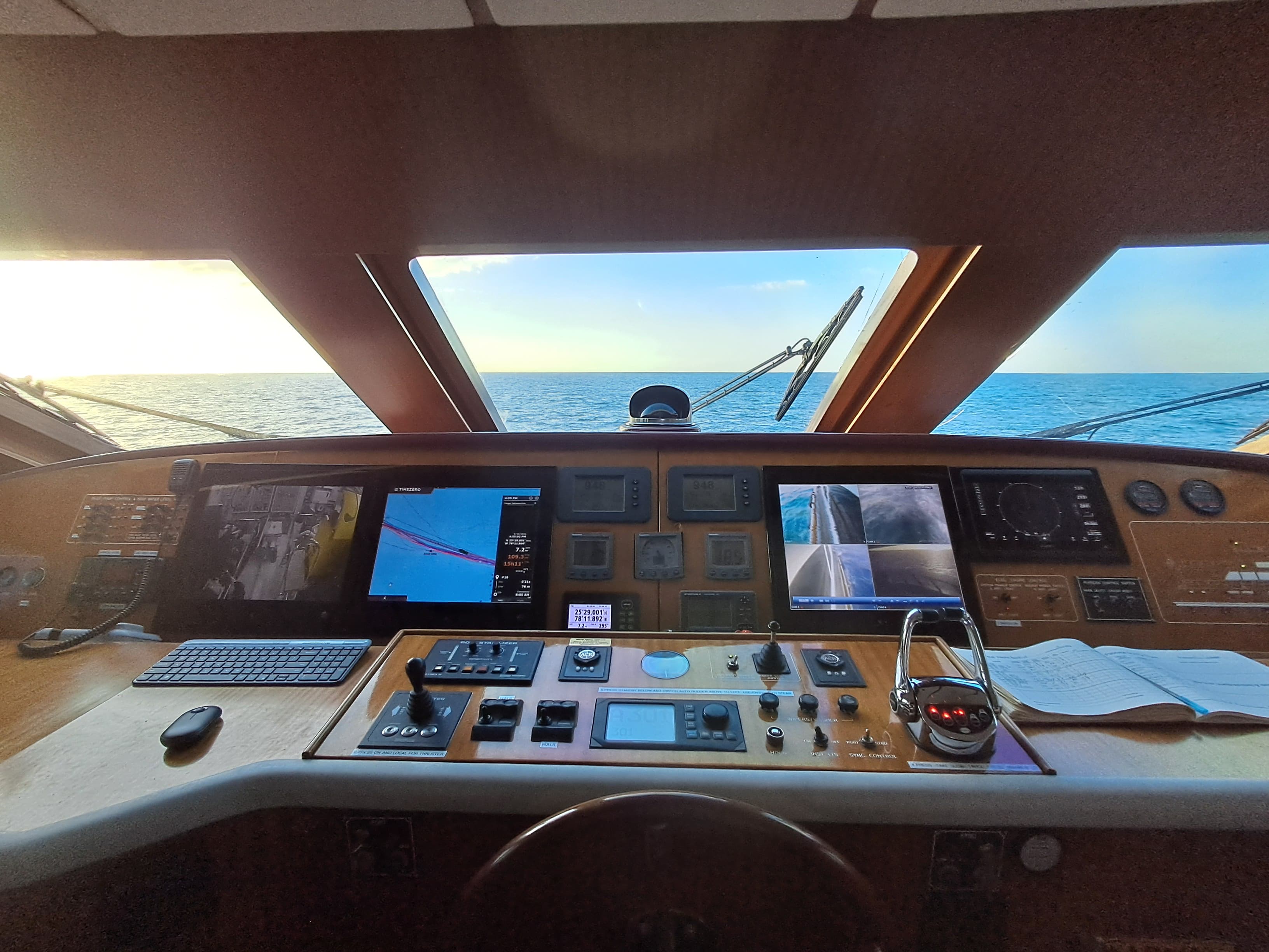 Sunset anchored