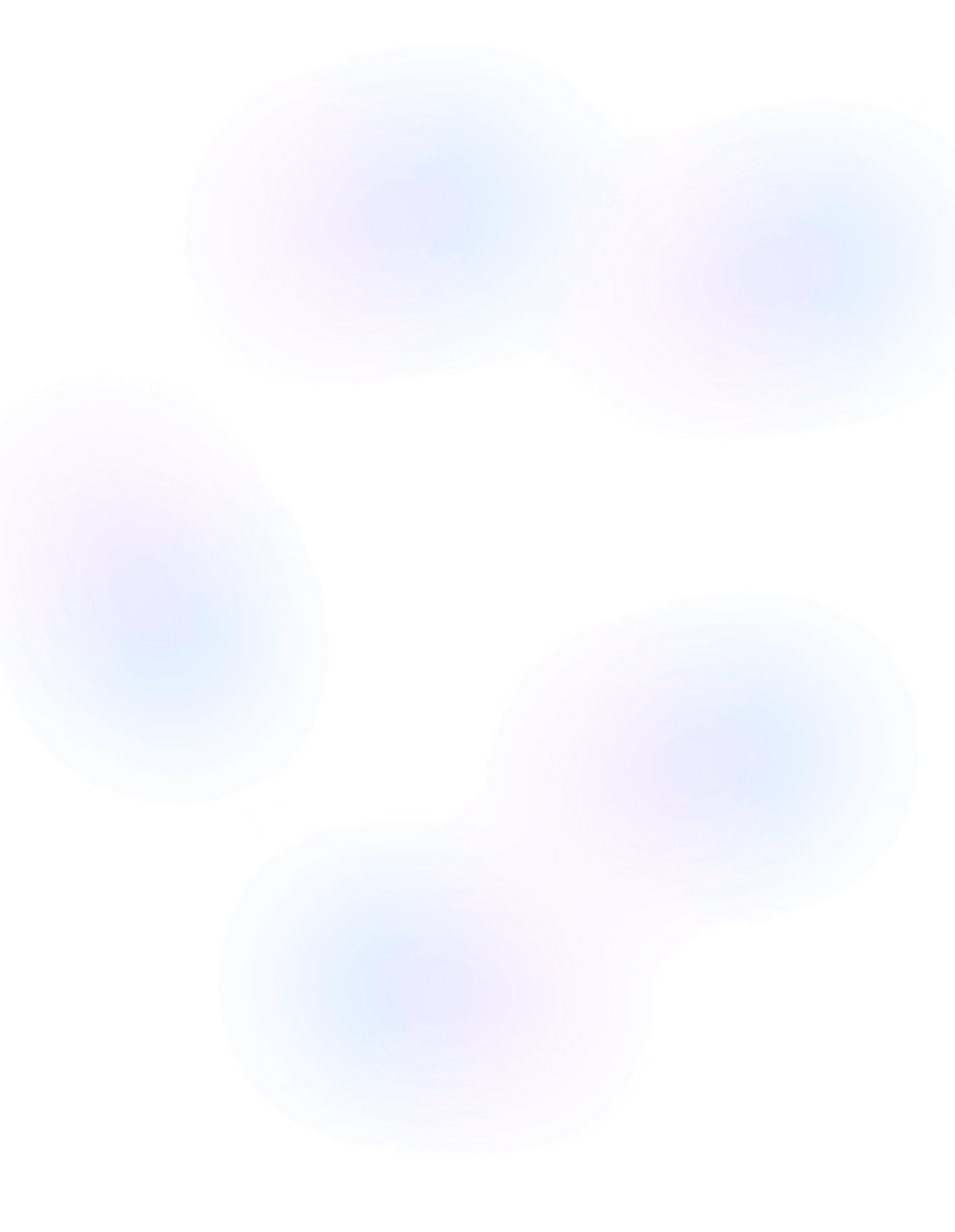 Three circles of blue and pink on a black background.