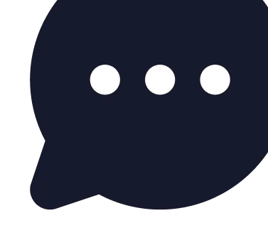 A black and white speech bubble.