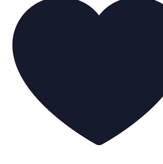 A black heart on a white background.