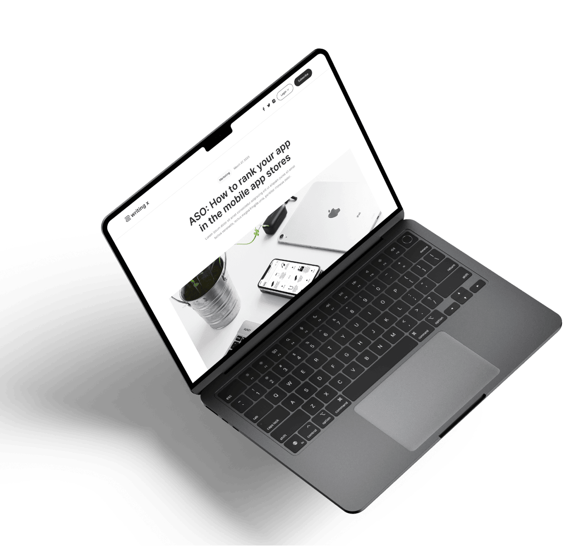 Coming Soon Stay Tuned - Writing X Webflow Template
