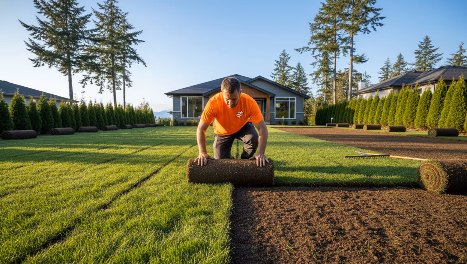 New lawn installation in Campbell River