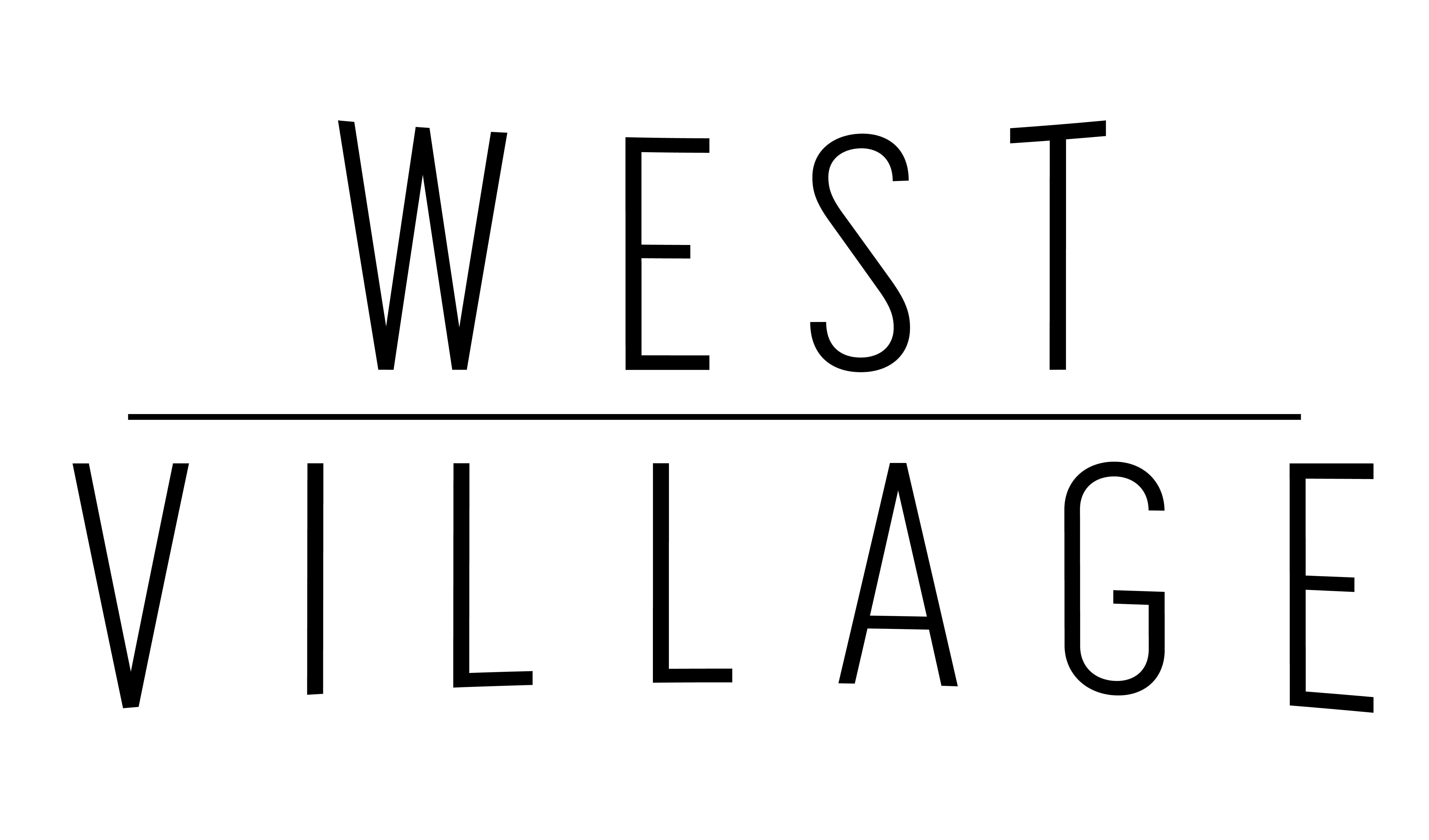 West Village wordmark logo with stylized letters W and V intertwined inside a circular border.