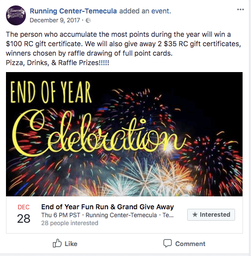 Running Center Rewards