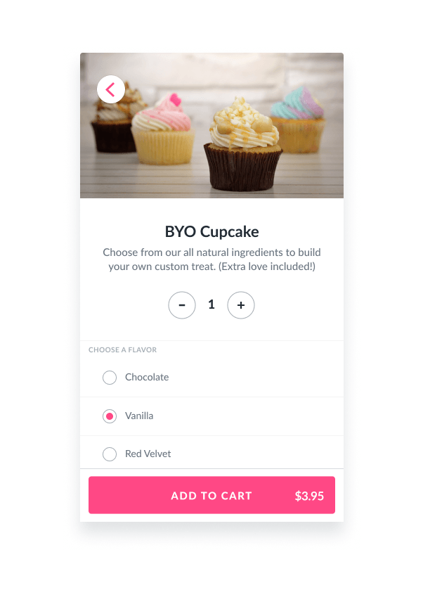 Native online ordering detail