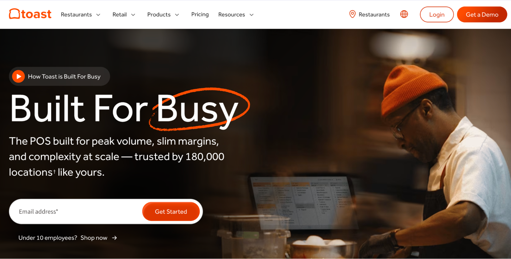 Toast Loyalty website homepage snapshot