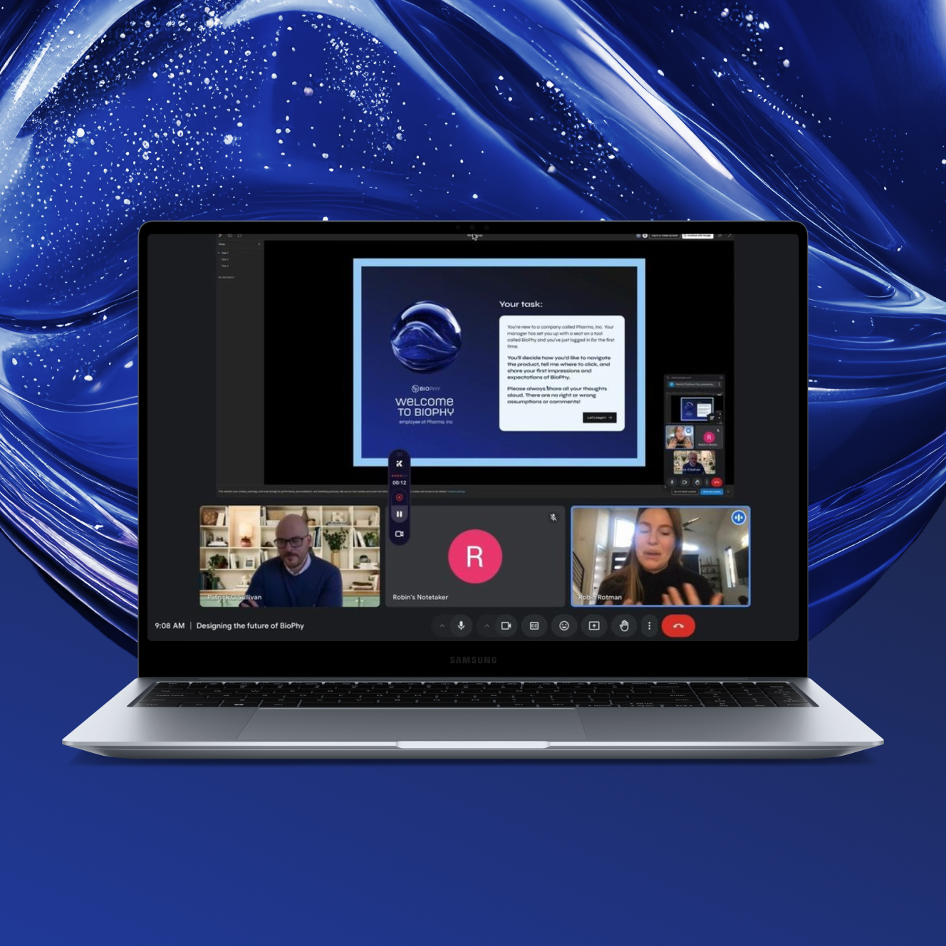 Tablet displaying Curious George and the Dump Truck storybook cover with Curious George holding a shovel in front of a green dump truck.