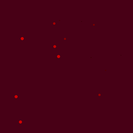 Dark background with scattered small red glowing dots of varying sizes.