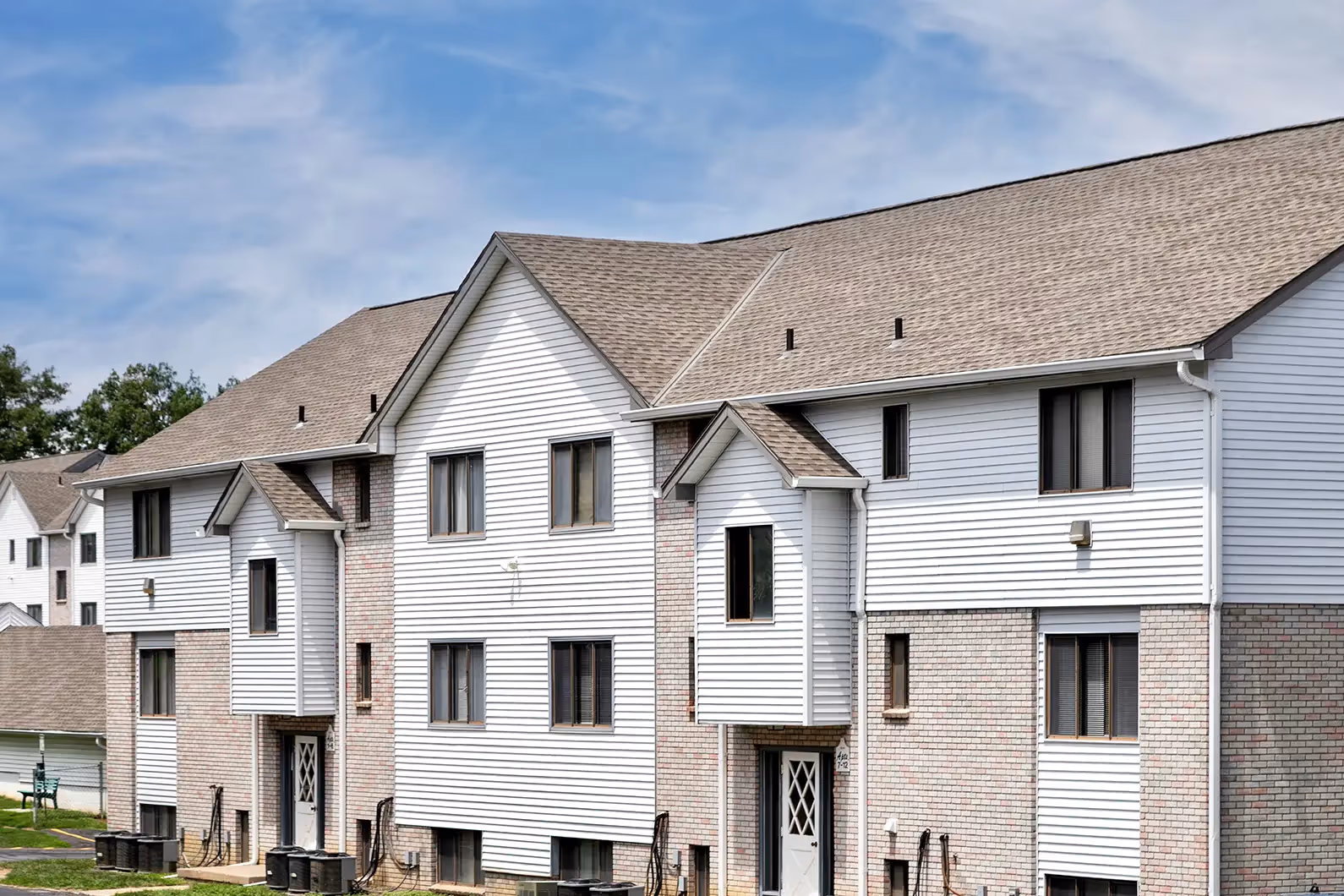 Exterior of apartment building