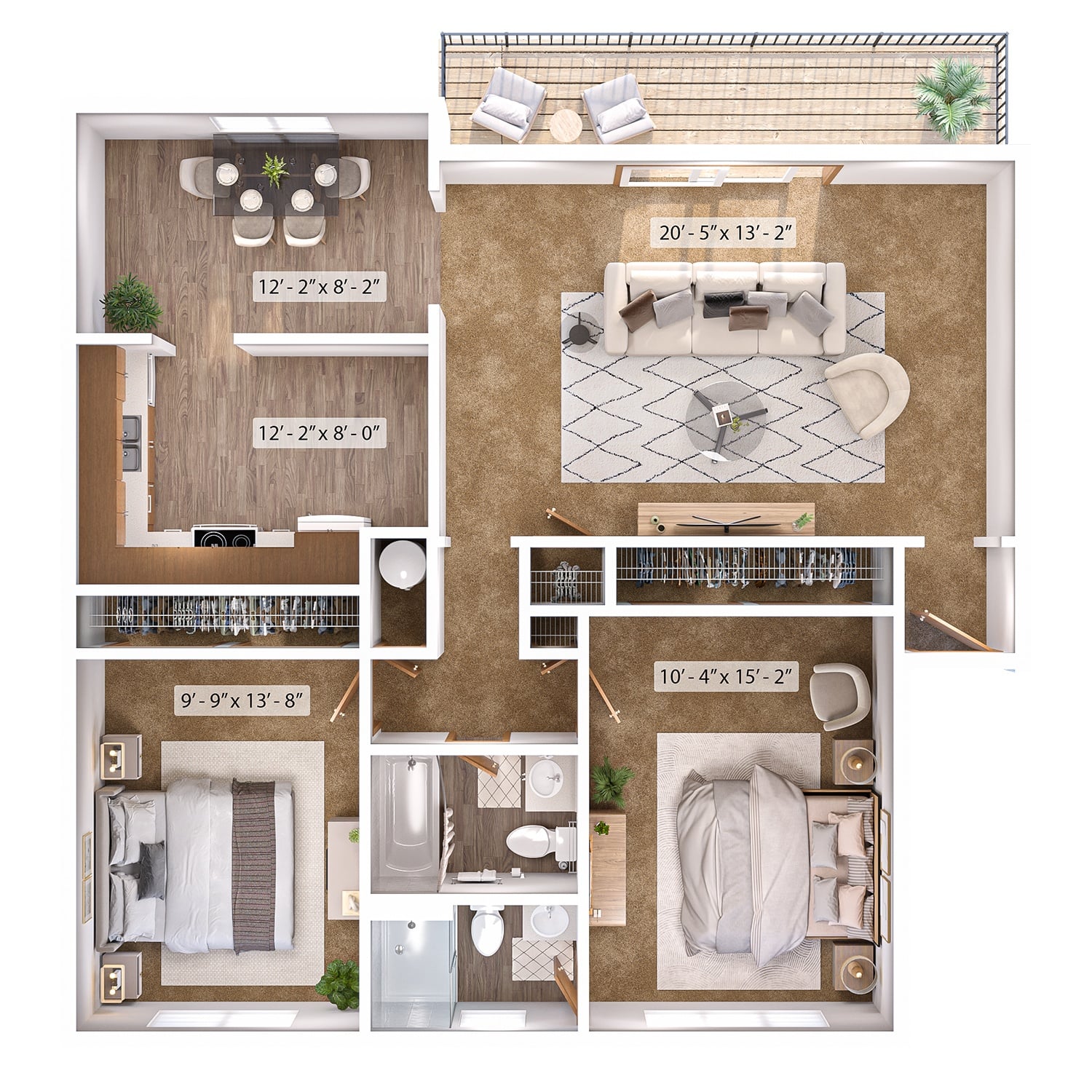 2 Bed, 2 Bath A