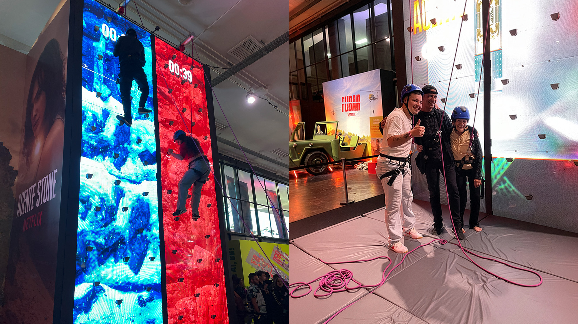Netflix – Parede de Escalada Interativa