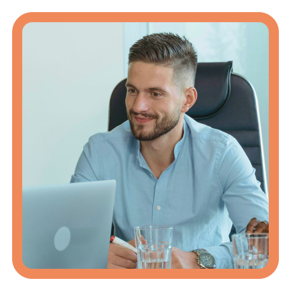 A professional broker man wearing a button up
