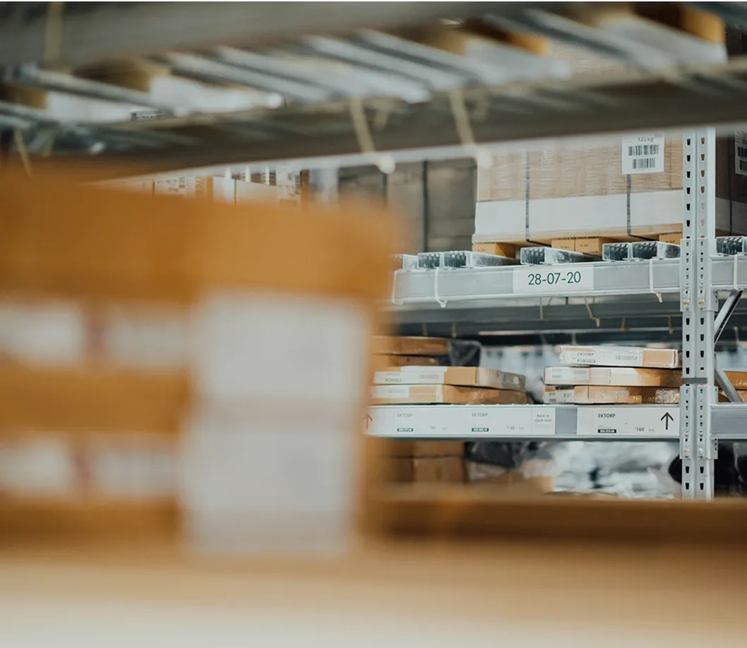 A warehouse with boxes and boxes of items.