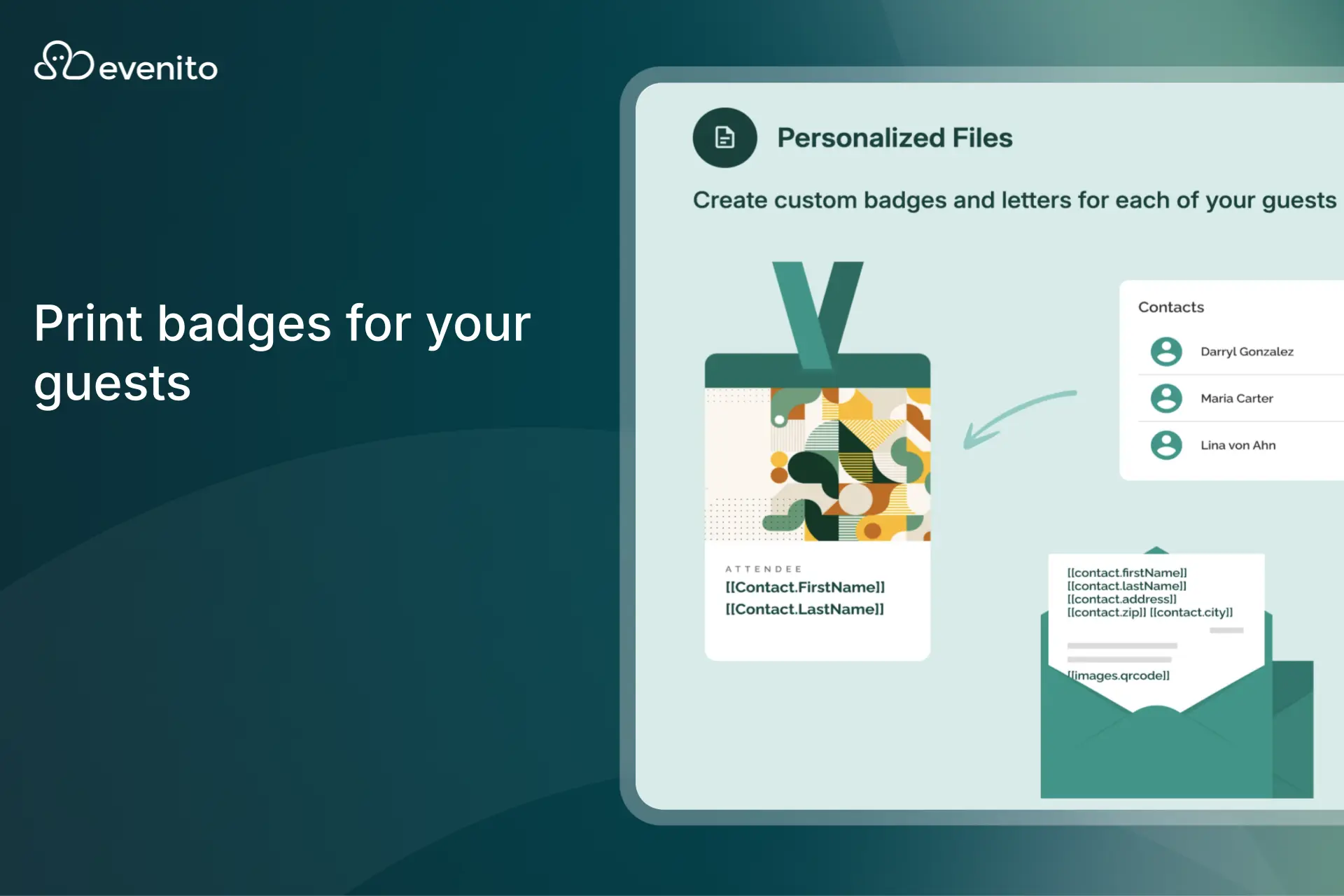 Printing badges: A smooth check-in with evenito